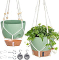 10 Inch Hanging Planters for Indoor Plants, 2 Pack Self Watering Hanging by Fielda