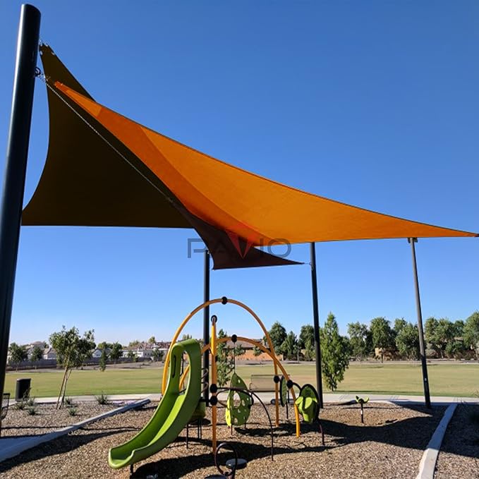 Patio Paradise 7' x 7' x 7' Sun Shade Sail Triangle Canopy Shade Cloth Fabric - Image 5