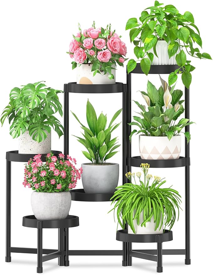 iDavosic.ly 7 Tier Folding Plant Stand Indoor Outdoor by iDavosicly