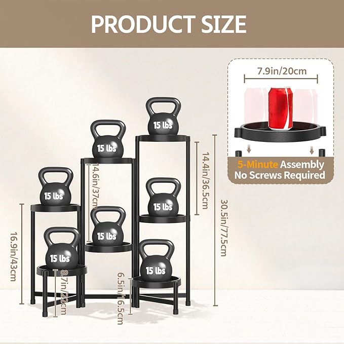 LASZOLA 7 Tiered Folding Plant Stand Indoor - Image 3