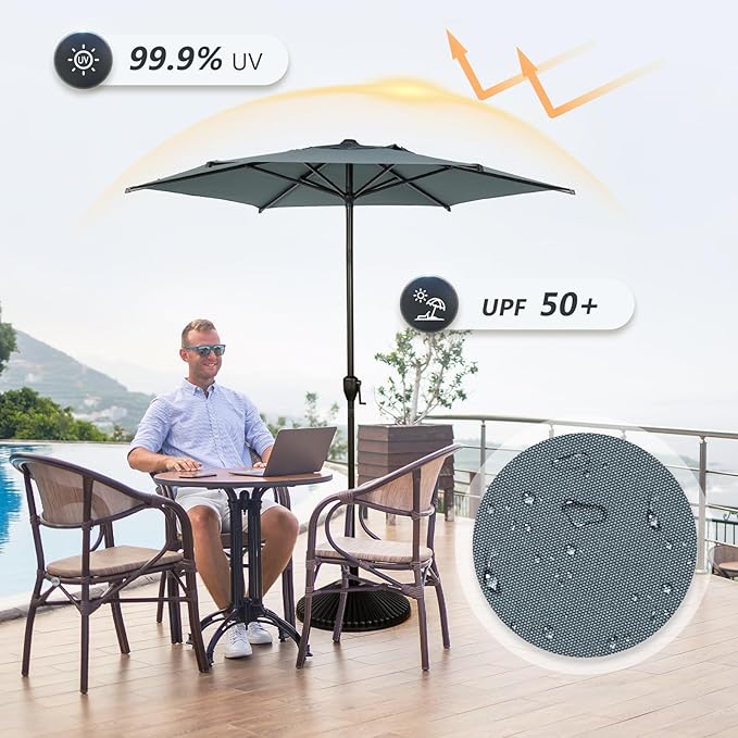 Abba Patio 7.5FT Lyon Outdoor Patio Umbrella Outdoor Table Umbrella - Image 3
