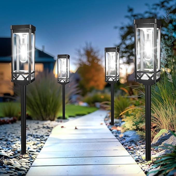 KOOPER Taller Solar Pathway Lights Outdoor, 12 Pack Upgraded Brighter Solar - Image 8
