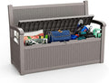 EasyUp 80 Gallon Outdoor Storage Bench Lockable Deck Box Outdoor Storage Box by EASYUP