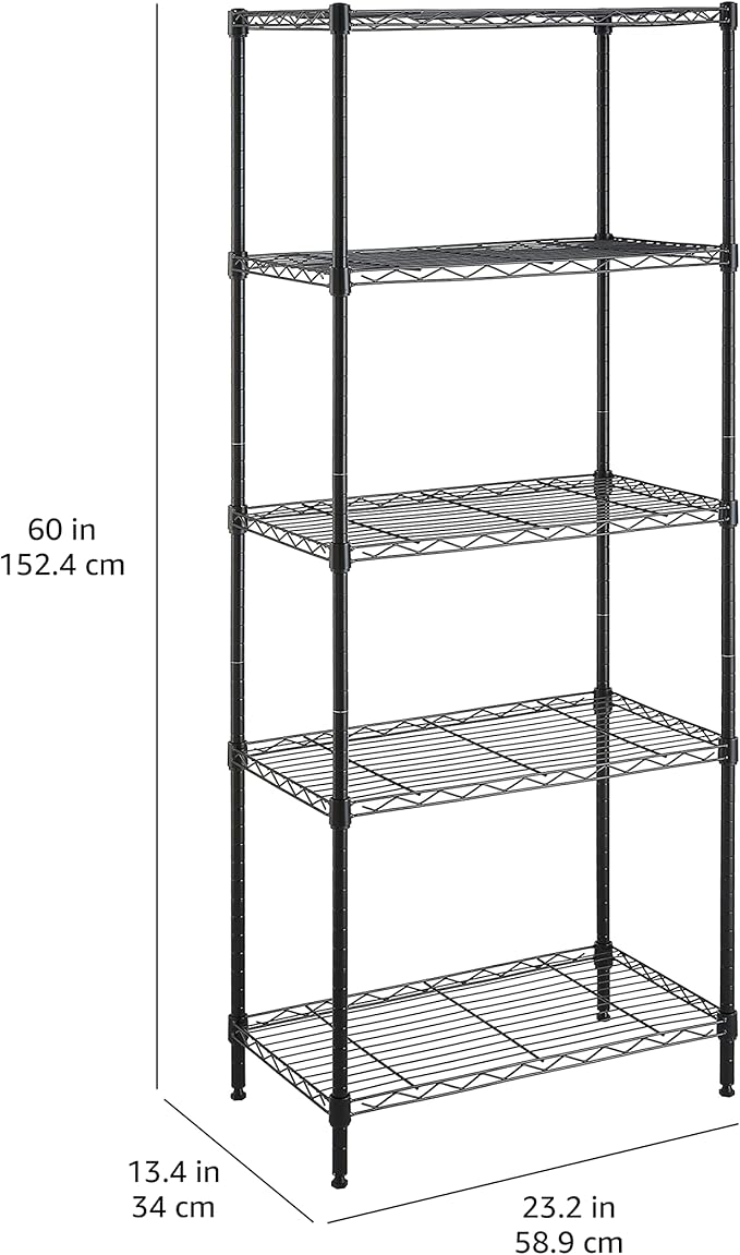 Amazon Basics 5-Shelf Multipurpose Adjustable Steel Garage Shelving Unit - Image 8