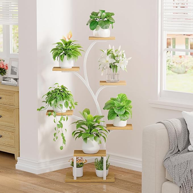 Plant Stand Indoor with Grow Lights, 7 Tiered Indoor Plant Shelf, Metal Plant - Image 4