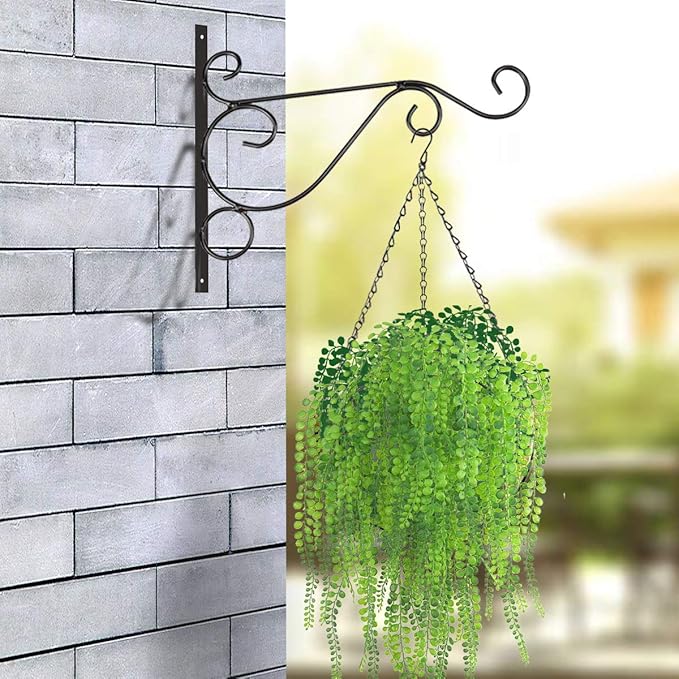 Hanging Plant Basket Flower Holder-Metal Wire Round Hanging Basket Planter - Image 3
