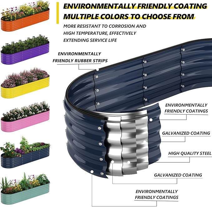 Galvanized Metal Planter Raised Garden Bed Kit - Image 2