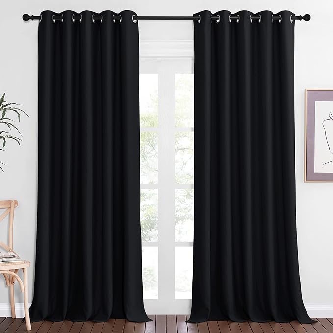 NICETOWN Black Out 110 inch Curtain by NICETOWN