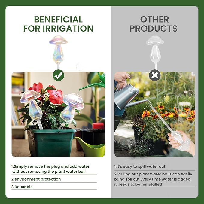 Plant Watering Globes-4pcs Self Watering Planter Insert, Plant Watering Devices - Image 3