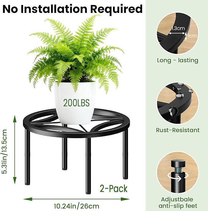 TOSKING 2-Pack Plant Stands - Image 3