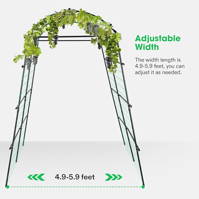 VIVOSUN 7Ft. Arch Trellis for Climbing Plants, Lightweight Metal Plant Support - Image 5