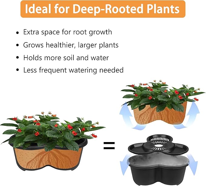 VECELO 5 Tier Vertical Garden Planter, Self Watering Stackable Planters - Image 6