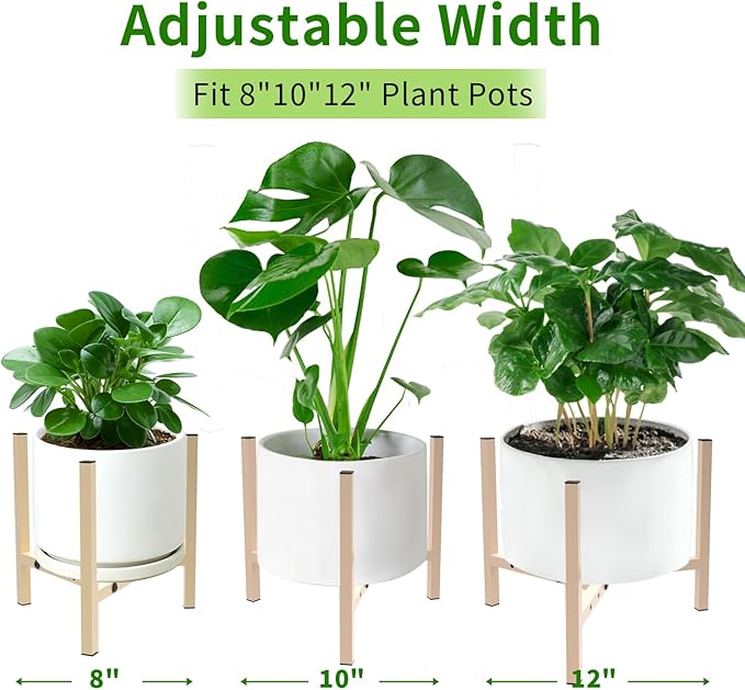 Aripark Plant Stand Indoor Adjustable, Metal Modern Plant Stands, Small Heavy - Image 2