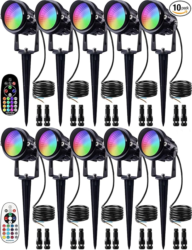 SUNVIE 12W Christmas Low Voltage Landscape Lighting RGB Color Changing LED by SUNVIE