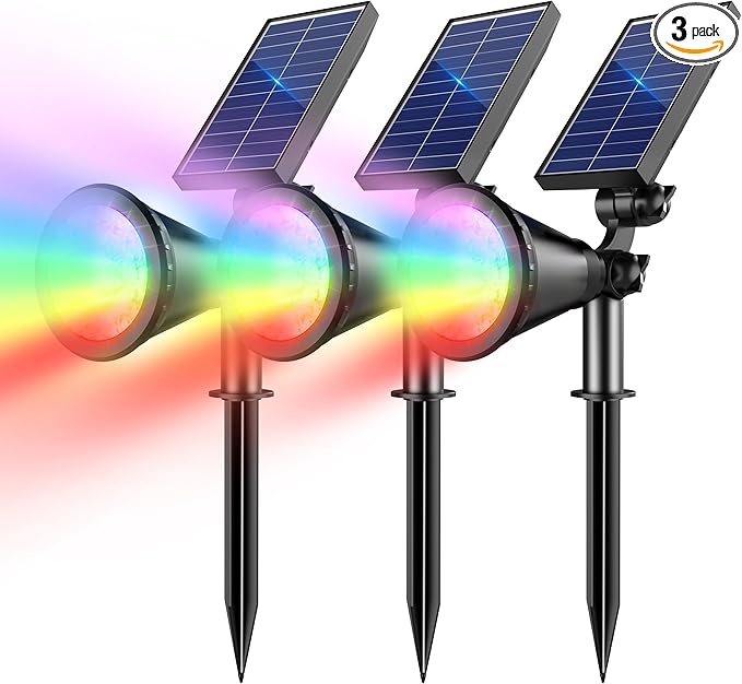 Solar Spot Lights Outdoor, Color Changing Spot Lights Outdoor 36 LEDs, by Unknown
