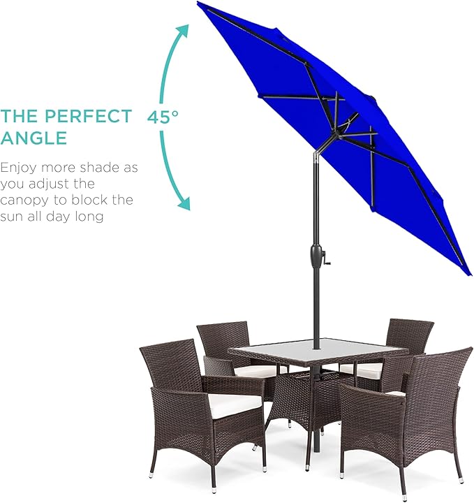 Best Choice Products 7.5ft Heavy-Duty Round Outdoor Market Table Patio Umbrella - Image 2