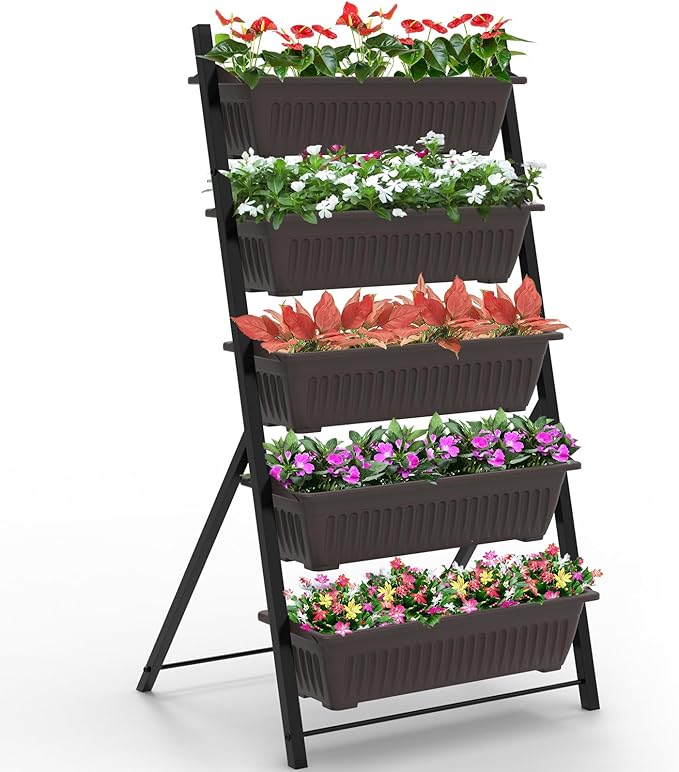 G TALECO GEAR Vertical Garden Planter, 5 Tiers Vertical Raised Garden Bed Metal - Image 6