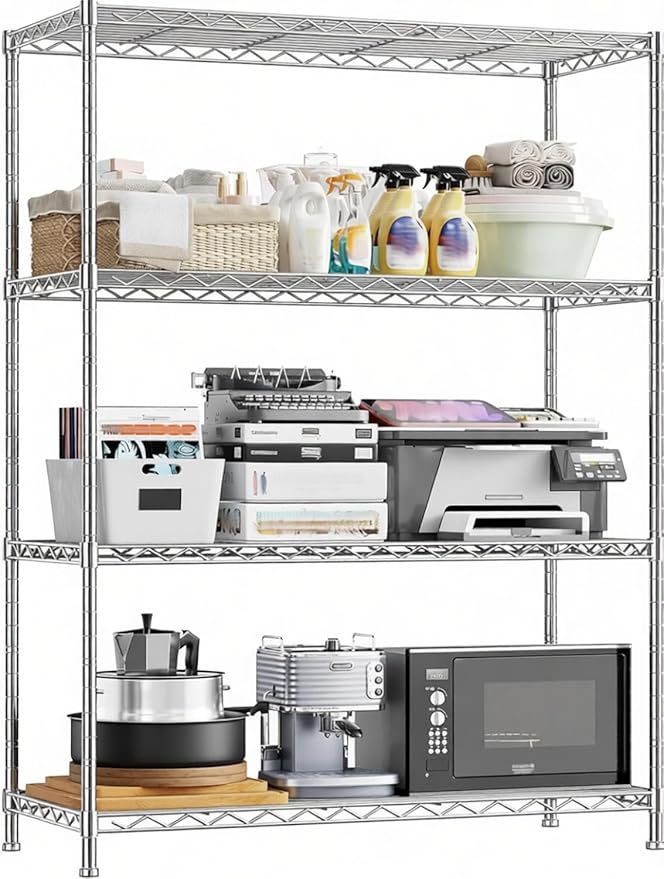 Xcity Storage Shelves, 4 Tier Heavy Duty Metal Shelving Unit by Unknown