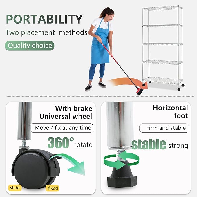 BestOffice | 5-Tier Wire Storage Shelves - Image 5