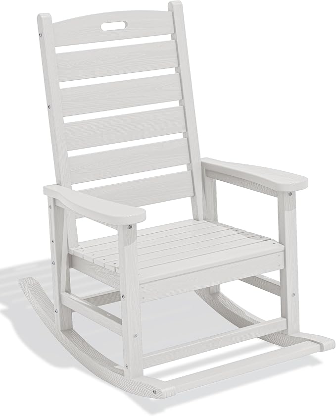 SERWALL HDPE Outdoor Rocking Chair, Oversized Rocking Chair by SERWALL