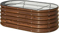 SnugNiture 4x2x1.5ft Raised Garden Bed Outdoor, Oval Raised Garden Bed Kit by snugniture