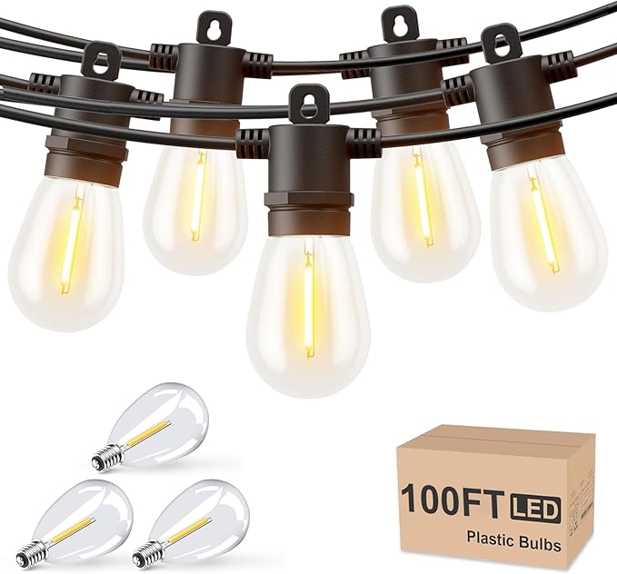 Svater Outdoor String Lights 100 FT, Patio by Svater