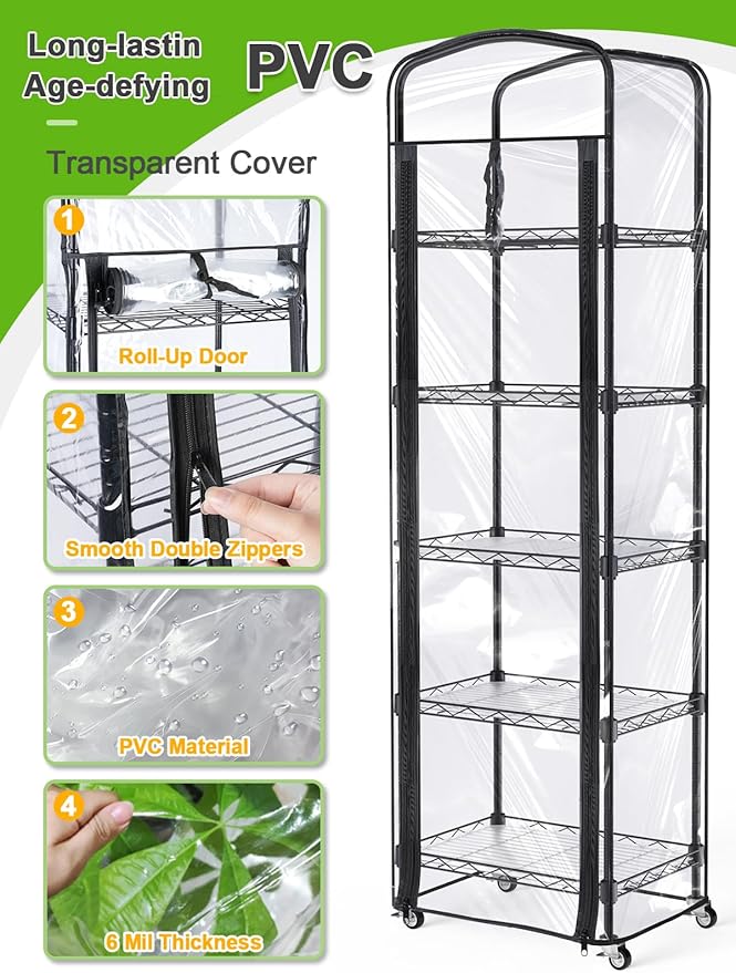 Abimars 5-Tier Mini Greenhouse - Image 5