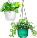 Melphoe 2 Pack Self Watering Hanging Planters Indoor Flower Pots, 6.5 Inch by Melphoe
