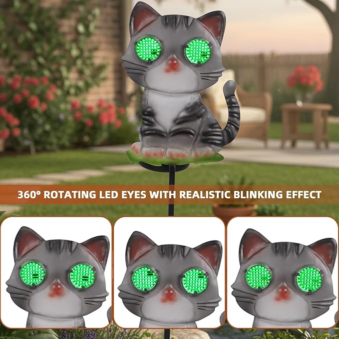 Cat Solar Garden Stakes 39.3inch - Image 5