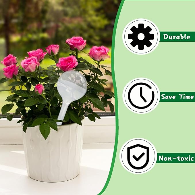 20 PCS Clear Plant Watering Globes, Plastic Self-Watering Bulbs, Self Watering - Image 3