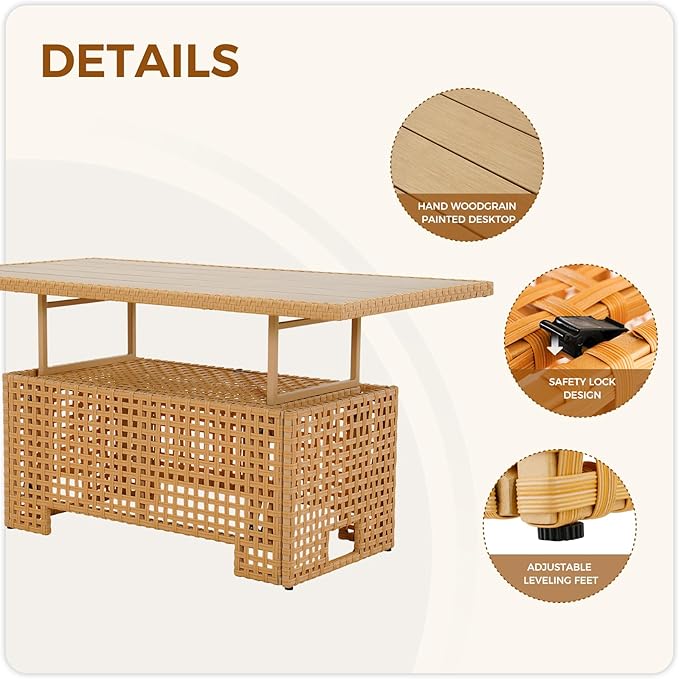 Grand patio 9-Piece Wicker Patio Furniture Set - Image 3