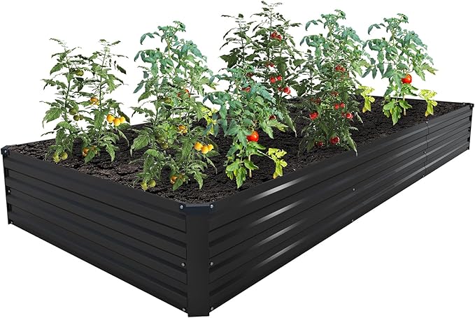 12×4×1FT Galvanized Raised Garden Bed Kit, Metal Planter Boxes, Large Outdoor - Image 8