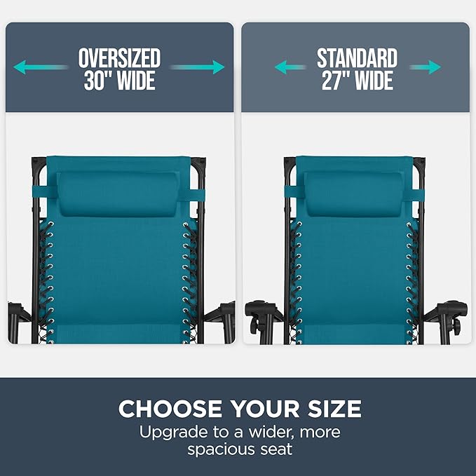 Best Choice Products 30” Wide Folding Zero Gravity Outdoor Recliner Patio - Image 4