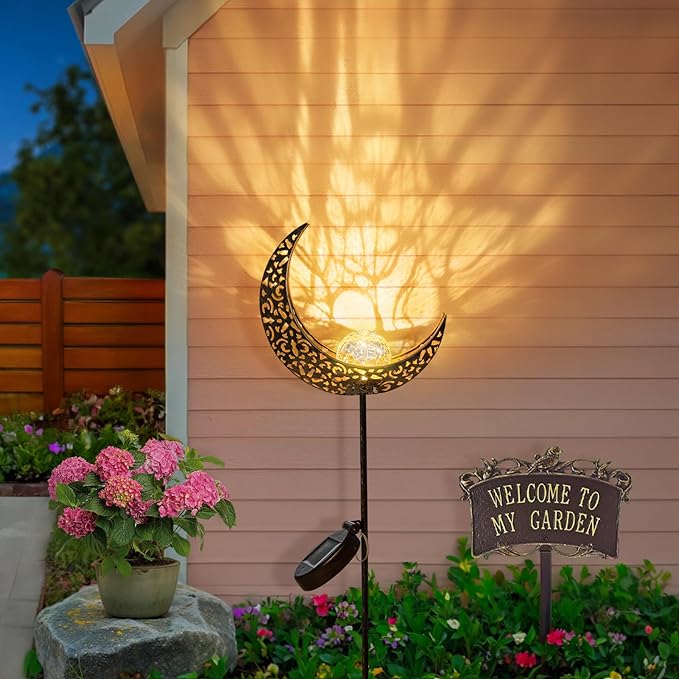 Homeimpro Moon Solar Lights Outdoor Garden Decor Gifts - Image 4