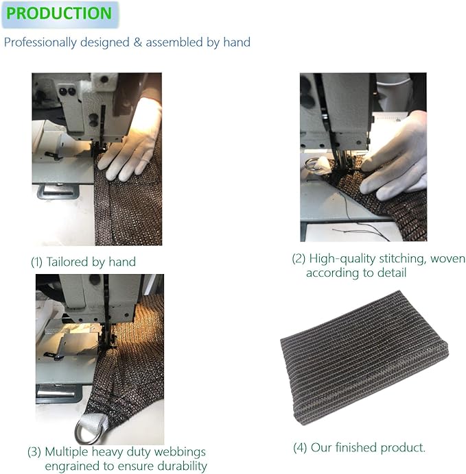 Eden's Decor Straight Flat-Edged Sun Shade Sail Rectangular 5' x 9' Wheat - Image 4