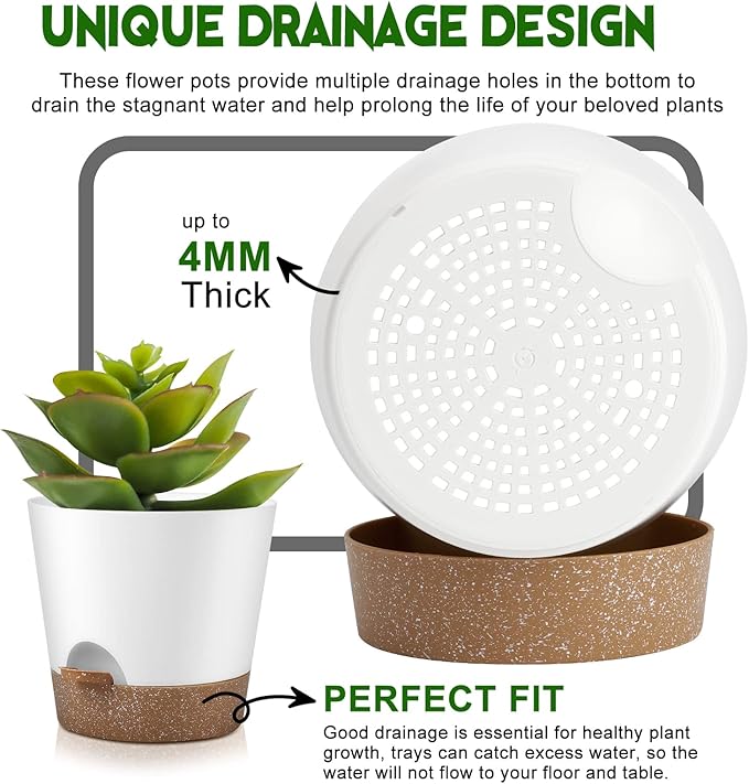 Indoor Outdoor Plant Pots- Self Watering Planters - Image 3