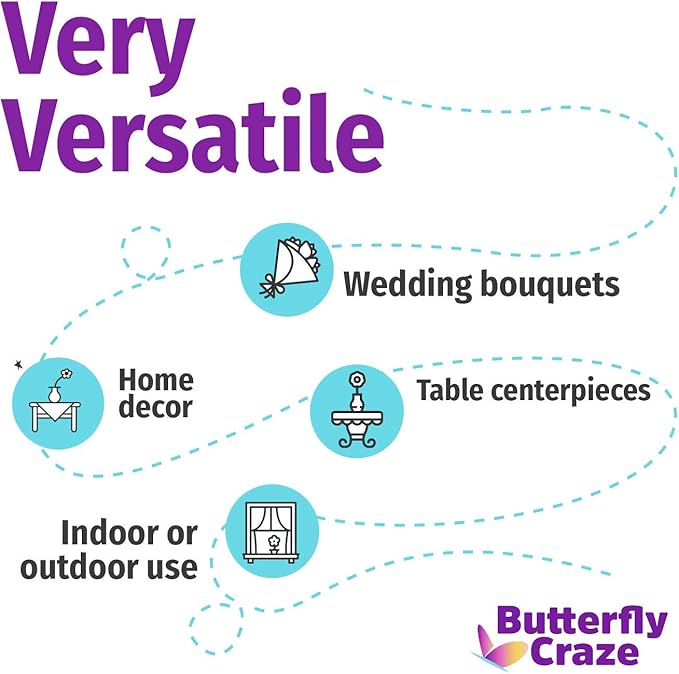 Butterfly Craze Lavender Artificial Flower Stems - Image 9