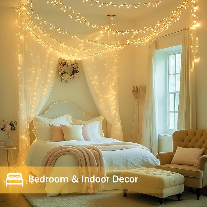 Extra-Long 300LED Christmas Lights Outdoor Indoor, Upgraded Warm White String - Image 5