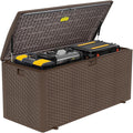 TARKARI Premium Pro Edition 180 Gallon Lockable Resin Deck Box, Waterproof & by Home