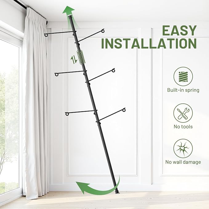 Tension Rod Plant Stand, Plant Poles - Image 8