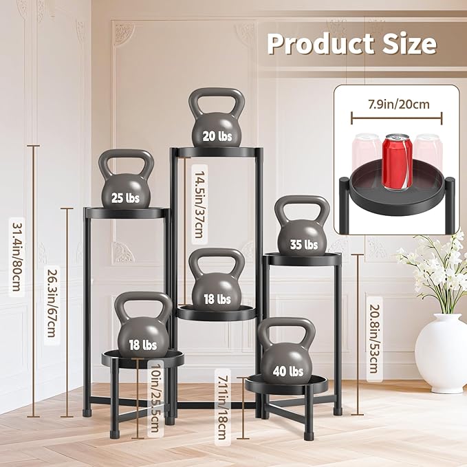 LASZOLA 6 Tiered Folding Tall Plant Stand Indoor - Image 6