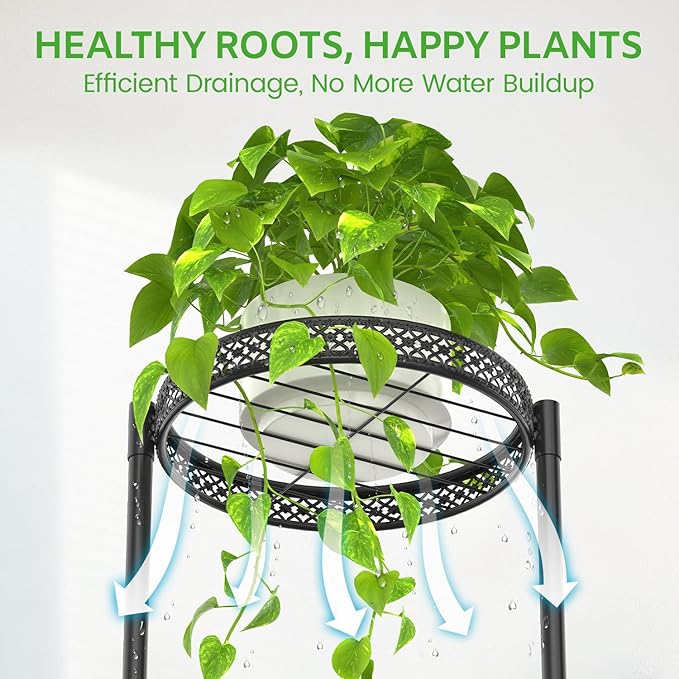 3 Tier Large Plant Stand Indoor Outdoor Clearance, Metal Flower Shelf Pot Holder - Image 4