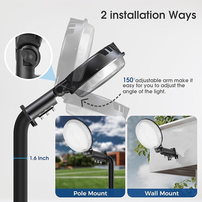 LED Barn Light, 150W 20000LM Dusk to Dawn Outdoor Lighting - Image 4
