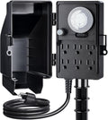 SURAIELEC Outdoor Power Stake, 24-Hour Mechanical Light Timer, Electrical Power by SURAIELEC