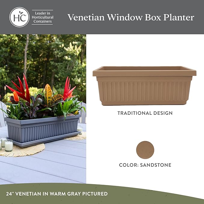 The HC Companies 24 Inch Venetian Window Planter Box - Image 2