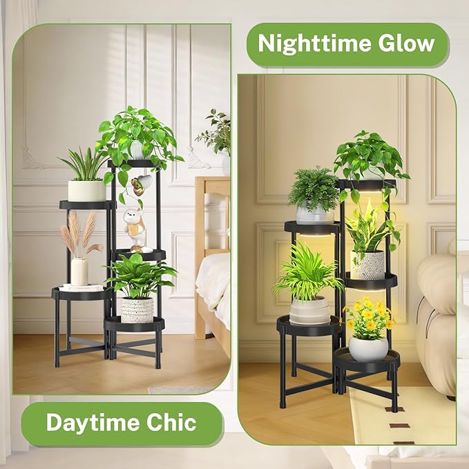 iDavosic.ly 5 Tier Folding Plant Stand Indoor Outdoor - Image 8