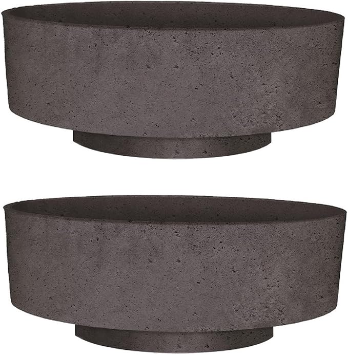 The HC Companies 8 Inch Round Plastic Succulent Capri Bowl Decorative Indoor by TheHCCompanies