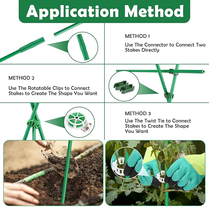 Cludoo 232PCS Garden Stakes Set - Image 7