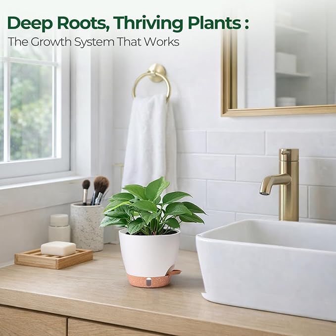 T4U 4 Pack 6 Inch Self Watering Pots - Image 9
