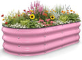 Kesfitt Raised Garden Bed, Oval Open-Bottom Design, 12-Inch Deep by Kesfitt